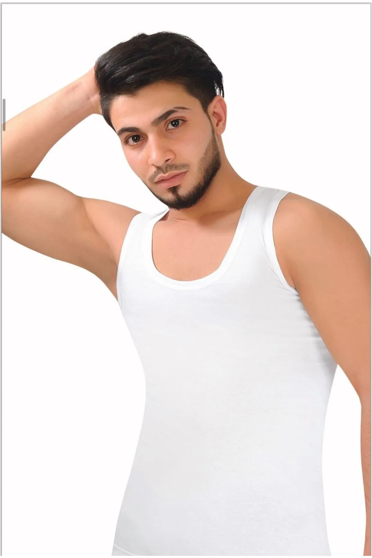 Nuvelle Beyaz Pamuklu Erkek Atlet 6'lı Paket