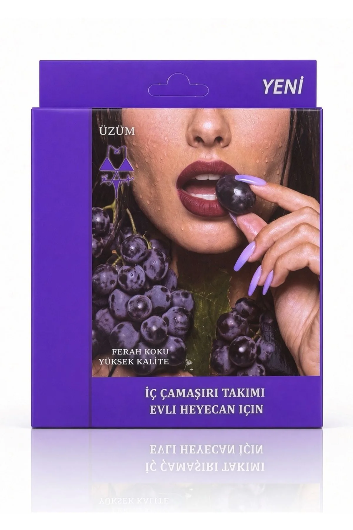 Nuvelle Mor Üzüm Aromalı Yenilebilir Sütyen Takımı